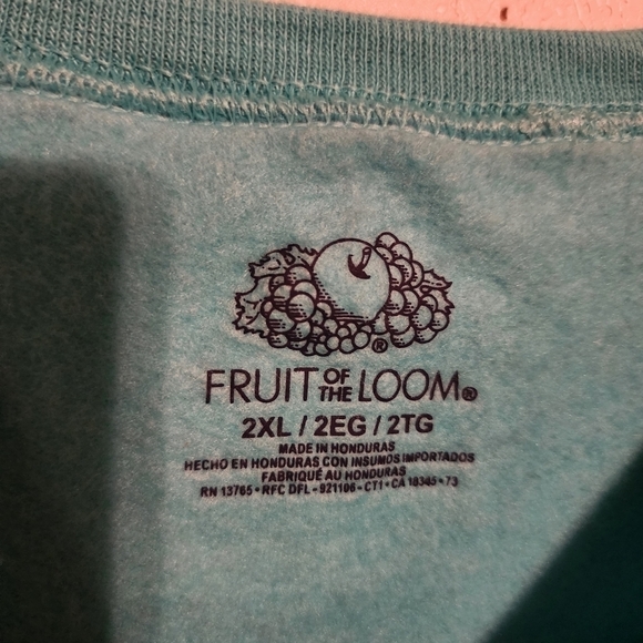 Bundle of 3-Fruit of the Loom Crew Scuba Blue Sweatshirt Womens Size 2XL NWT - Picture 11 of 11